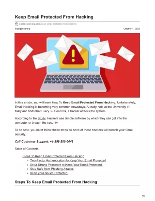 keep email protected from hacking