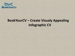 BookYourCV – Create Visualy Appealing Infographic CV