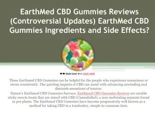 earthmed cbd gummies reviews controversial