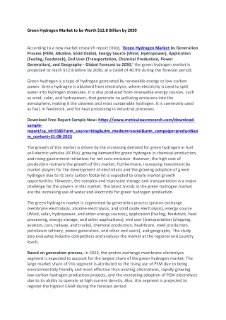 green hydrogen market to be worth 12 8 billion