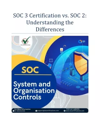soc 3 certification vs soc 2 understanding