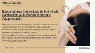 Exosomes Injections for Hair Growth A Revolutionary Approach