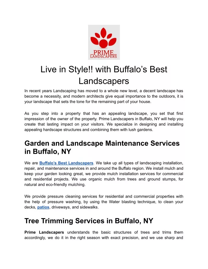 live in style with buffalo s best landscapers