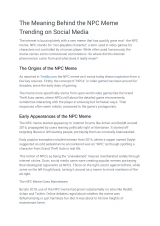 The Meaning Behind the NPC Meme Trending on Social Media (1)