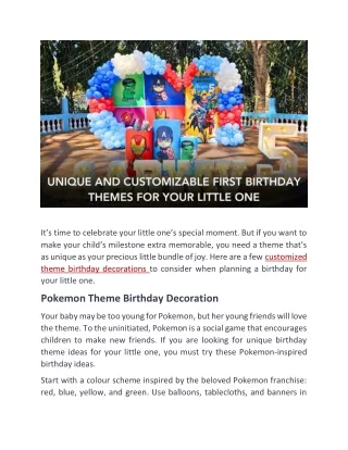 5 Customizable First Birthday Themes You’ll Love