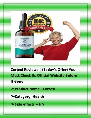 Cortexi Reviews | (Today's Offer) You Must Check Its Official Website Before It Gone!