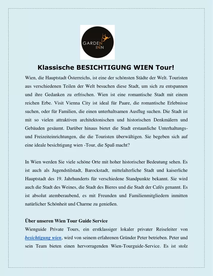 klassische besichtigung wien tour