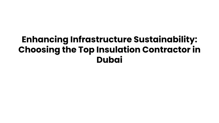 enhancing infrastructure sustainability choosing