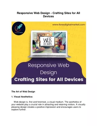 Responsive Web Design - Crafting Sites for All Devices