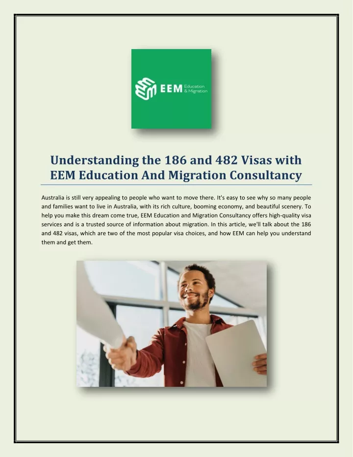 understanding the 186 and 482 visas with