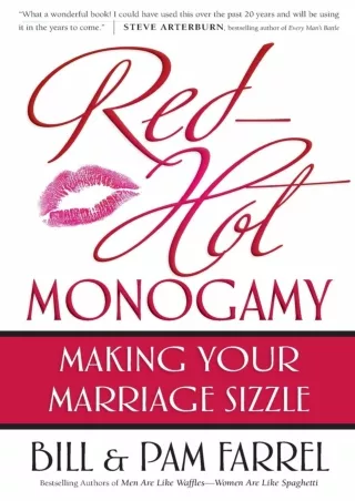 PDF Red-Hot Monogamy: Making Your Marriage Sizzle download