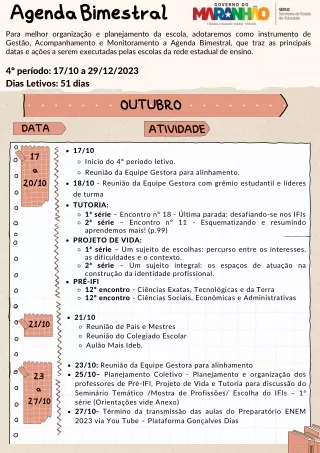 agenda bimestral