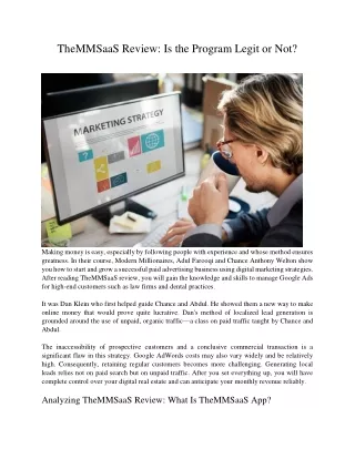 themmsaas review is the program legit or not