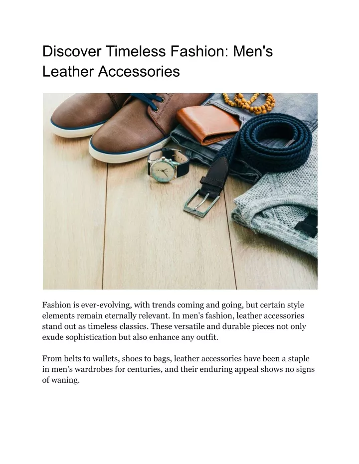 discover timeless fashion men s leather