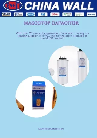 Buy the High-Quality Mascotop Capacitor at China Wall Trading LLC