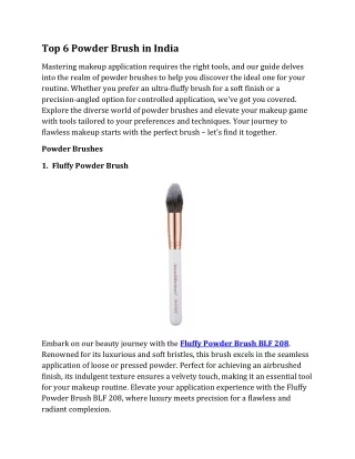 Top 6 Powder Brush in India