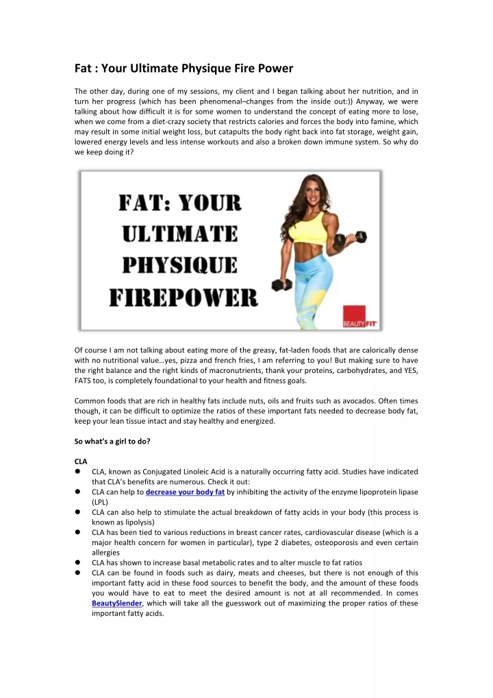 fat your ultimate physique fire power