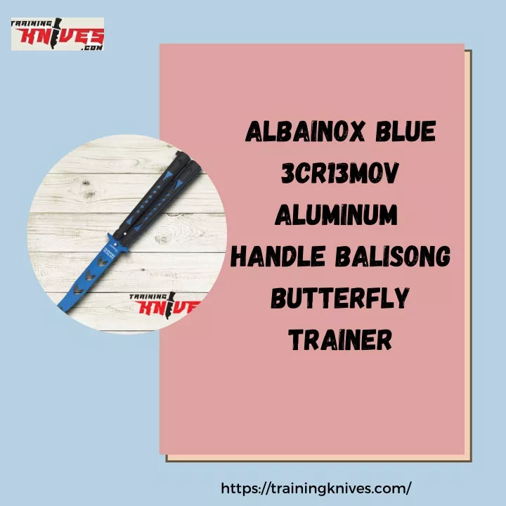 albainox blue 3cr13mov aluminum handle balisong