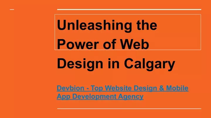 unleashing the power of web design in calgary