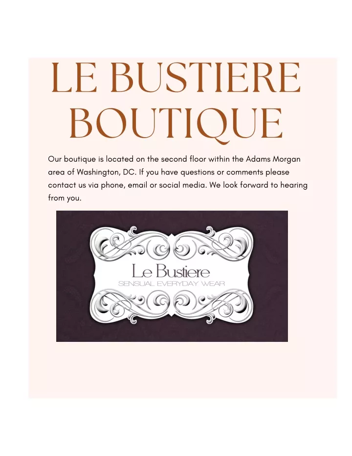 le bustiere boutique