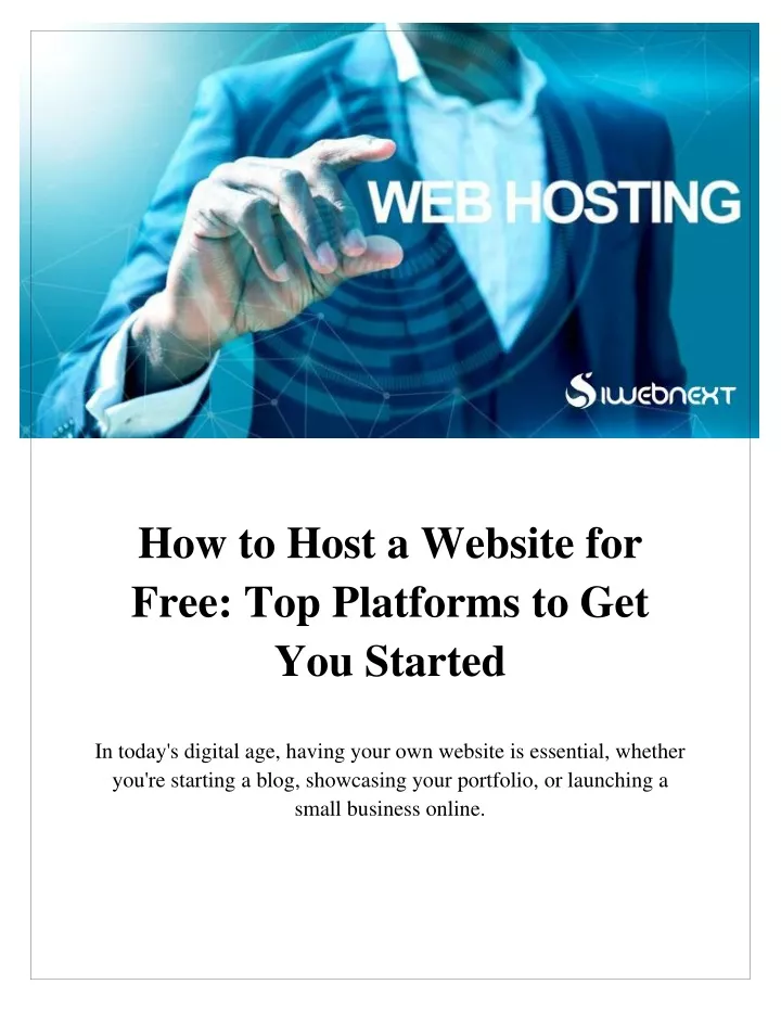 how to host a website for free top platforms