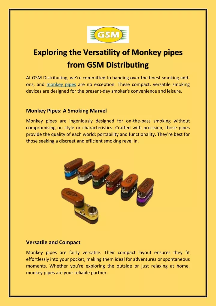 exploring the versatility of monkey pipes from