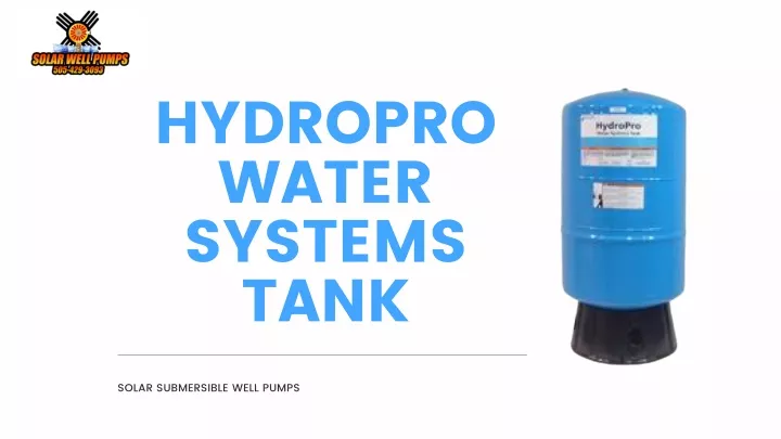 hydropro water systems tank