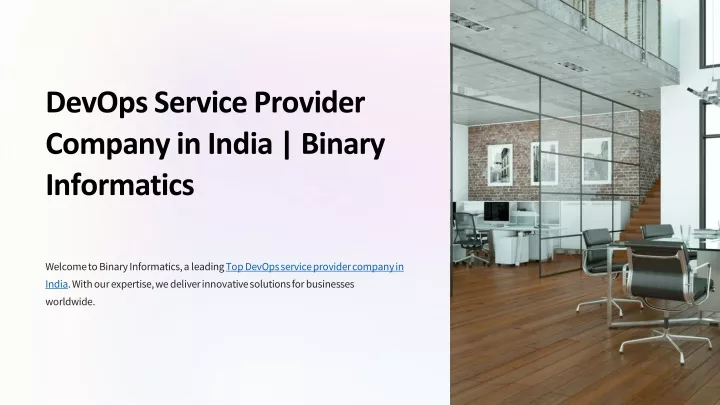 devops service provider company in india binary