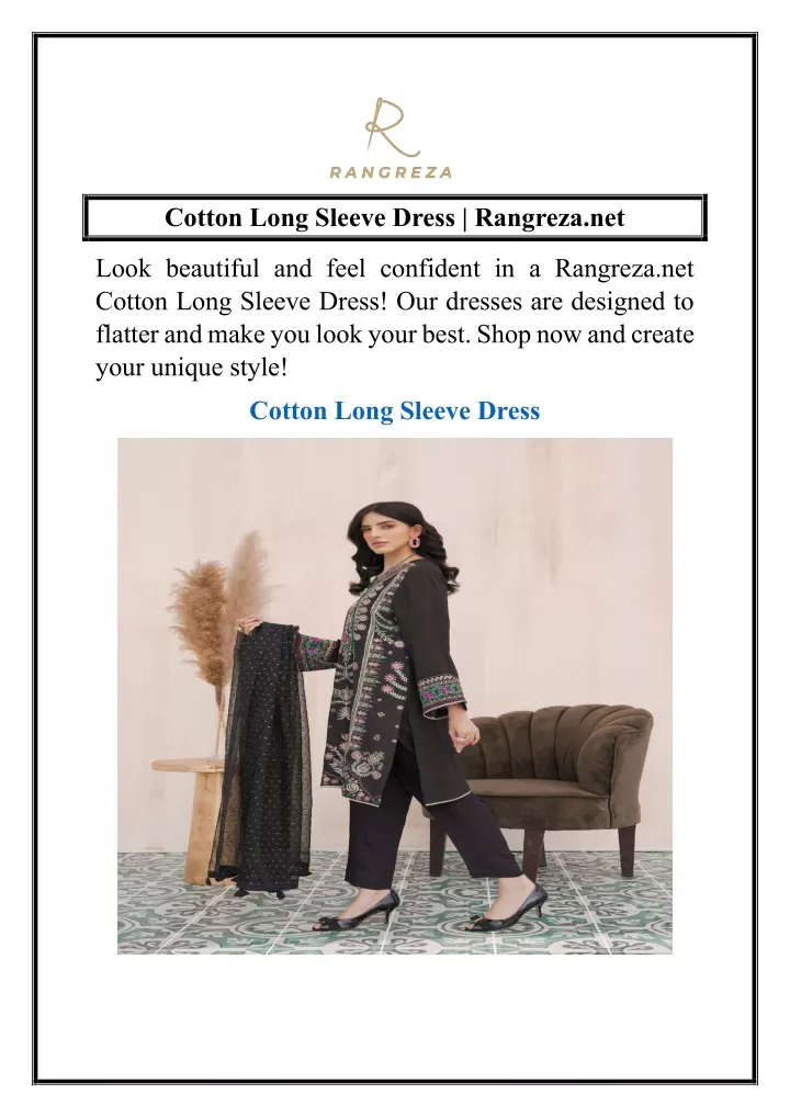 cotton long sleeve dress rangreza net