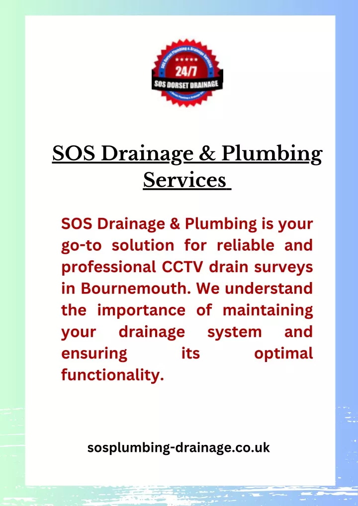 sos drainage plumbing services