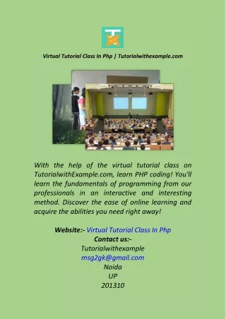 Virtual Tutorial Class In Php  Tutorialwithexample.com