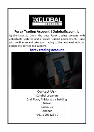 Forex Trading Account  Xglobalfx.com.lb