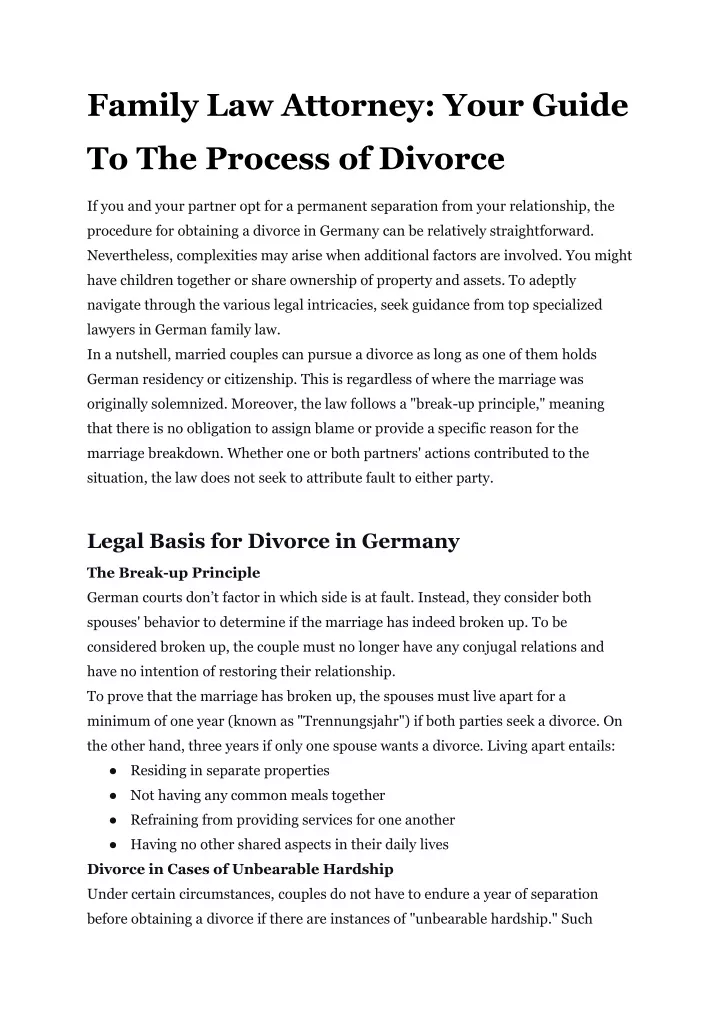 family law attorney your guide