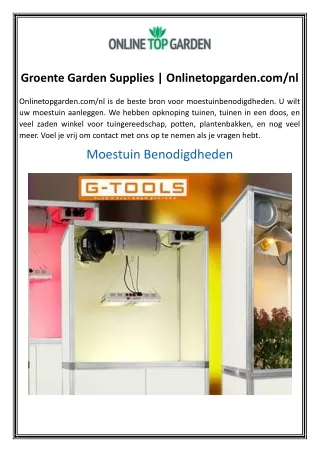 Groente Garden Supplies