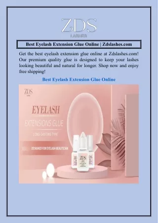 Best Eyelash Extension Glue Online  Zdslashes