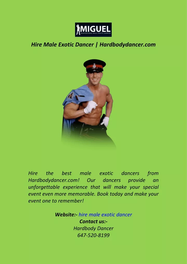 hire male exotic dancer hardbodydancer com