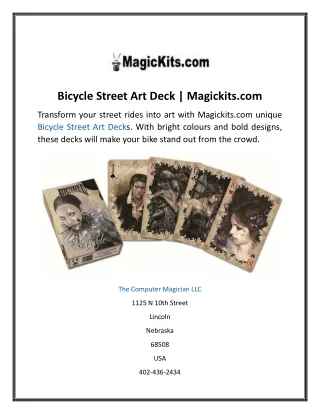 Bicycle Street Art Deck  Magickits.com