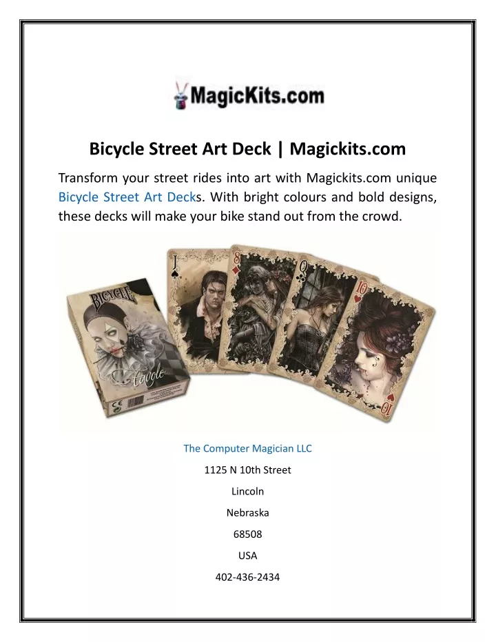 bicycle street art deck magickits com