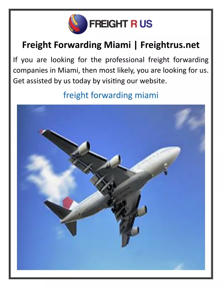 freight forwarding miami freightrus net