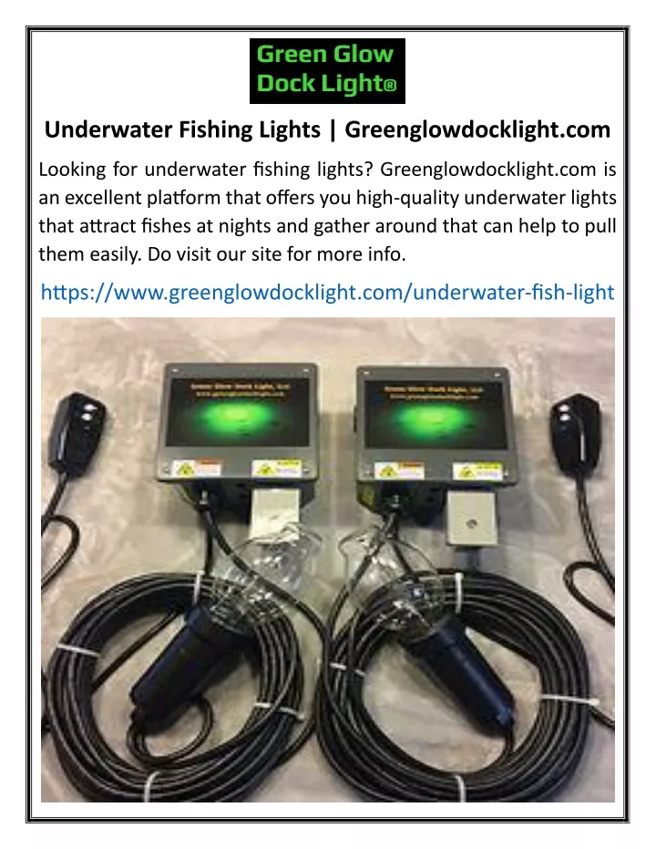 underwater fishing lights greenglowdocklight com