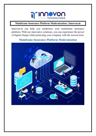 Mainframe Insurance Platform Modernization  Innovon.in