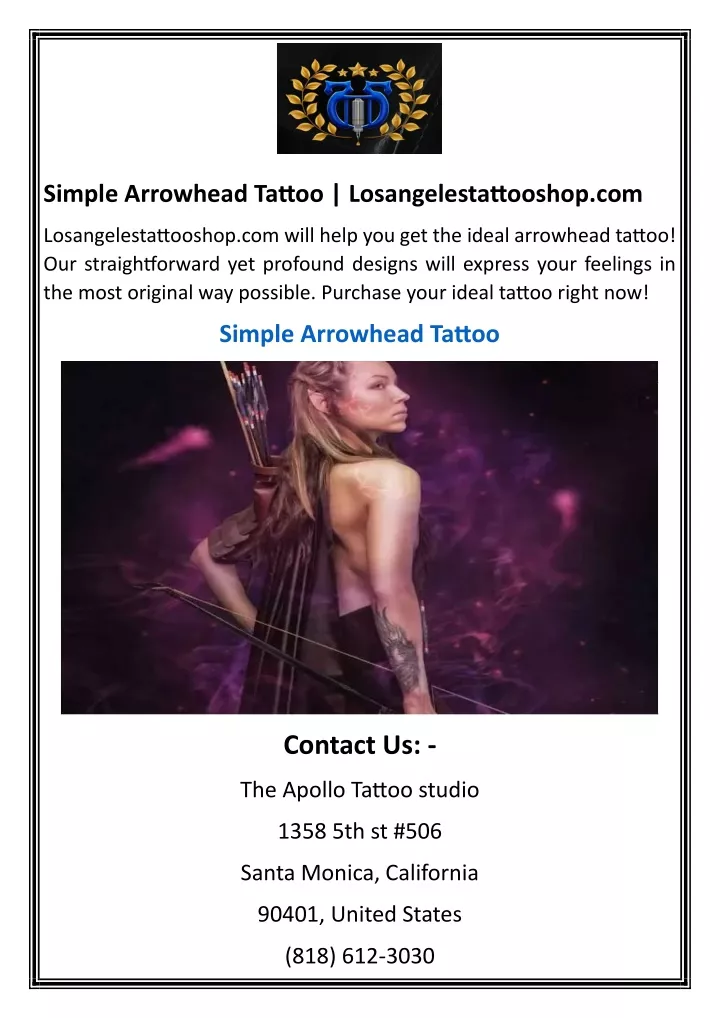simple arrowhead tattoo losangelestattooshop com