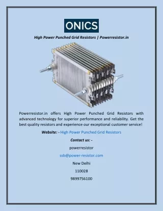 High Power Punched Grid Resistors  Powerresistor.in