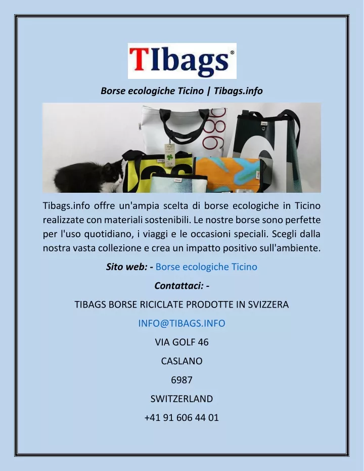 borse ecologiche ticino tibags info