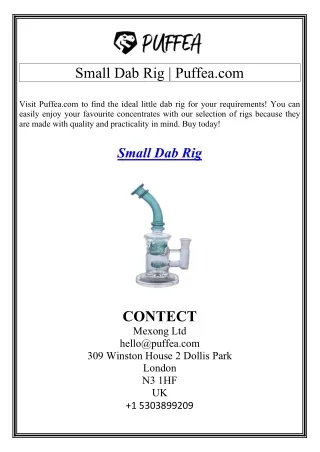 Small Dab Rig  Puffea.com