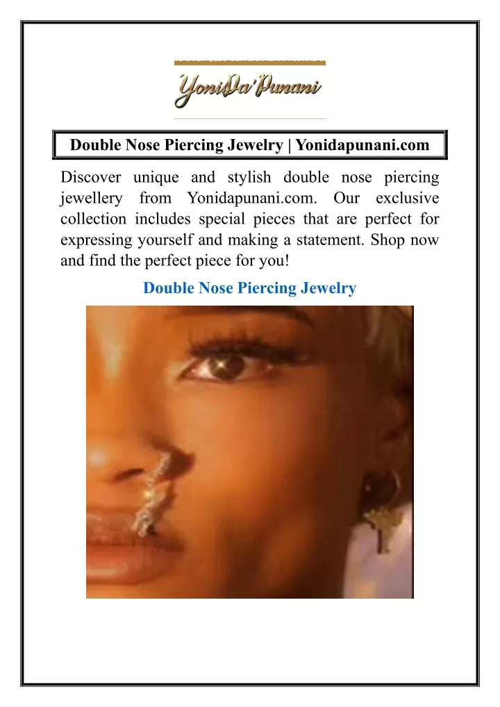 double nose piercing jewelry yonidapunani com