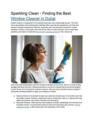 sparkling clean finding the best window cleaner