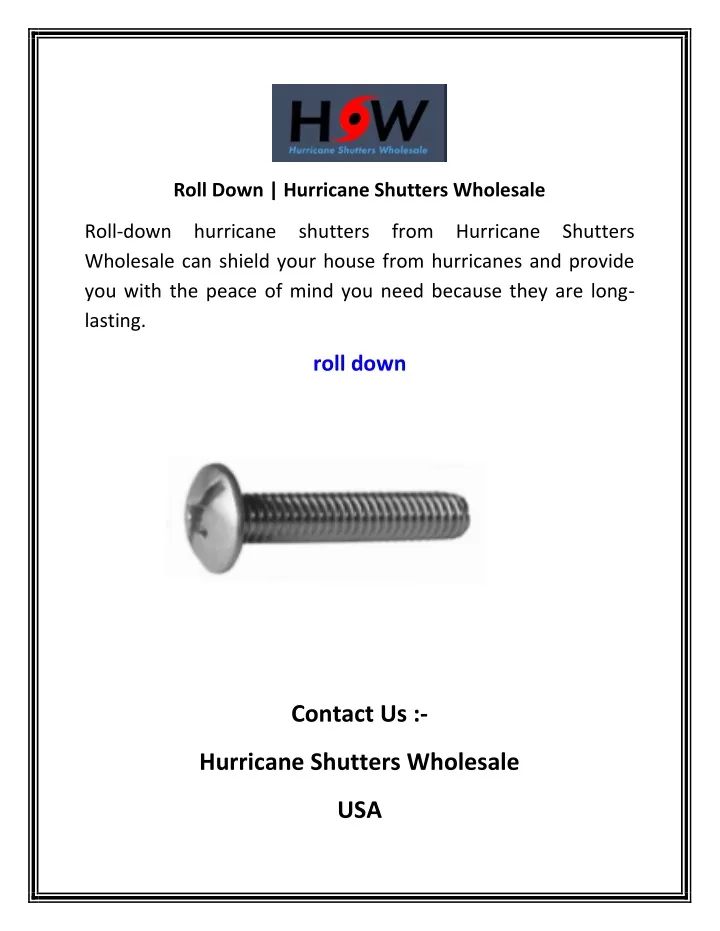 roll down hurricane shutters wholesale