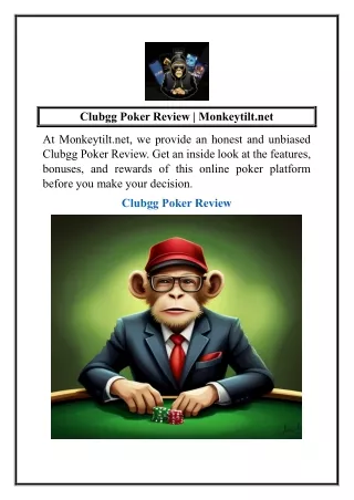 Clubgg Poker Review  Monkeytilt.net