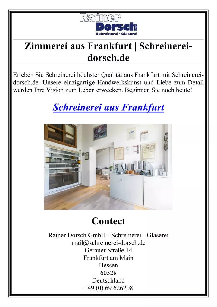 zimmerei aus frankfurt schreinerei dorsch de